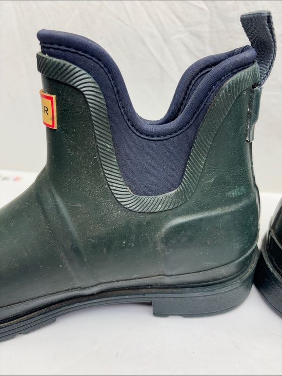 Hunter Men’s Dark Green Chelsea Rain Boots, SZ 8, 1(BA) main image 8